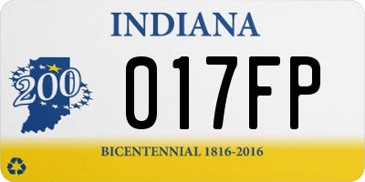 IN license plate 017FP