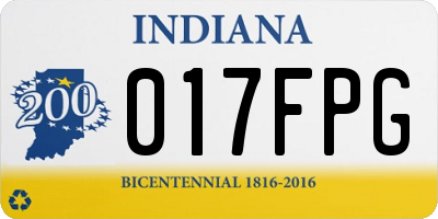 IN license plate 017FPG