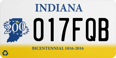IN license plate 017FQB