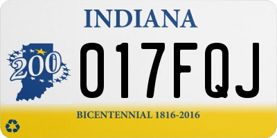 IN license plate 017FQJ