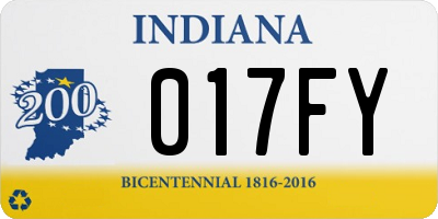 IN license plate 017FY