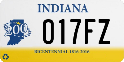 IN license plate 017FZ