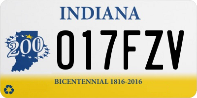 IN license plate 017FZV