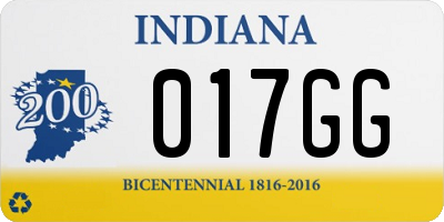 IN license plate 017GG