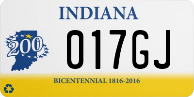 IN license plate 017GJ