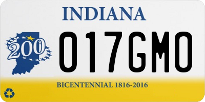 IN license plate 017GMO