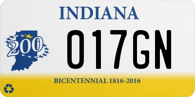 IN license plate 017GN