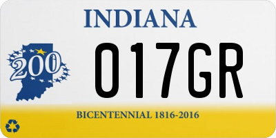 IN license plate 017GR