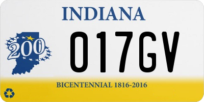 IN license plate 017GV