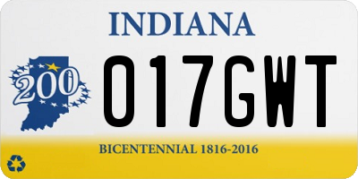 IN license plate 017GWT