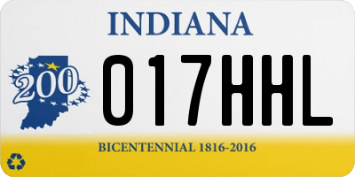 IN license plate 017HHL