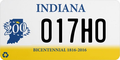 IN license plate 017HO