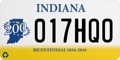 IN license plate 017HQO