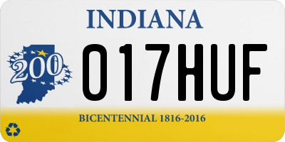 IN license plate 017HUF