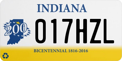 IN license plate 017HZL