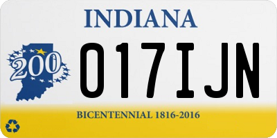 IN license plate 017IJN