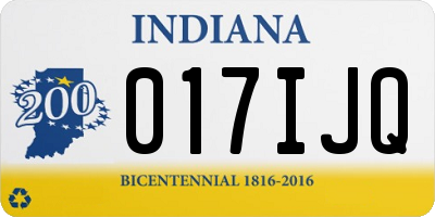 IN license plate 017IJQ