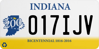 IN license plate 017IJV