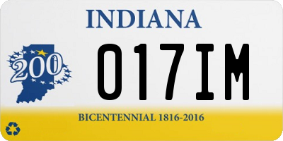 IN license plate 017IM