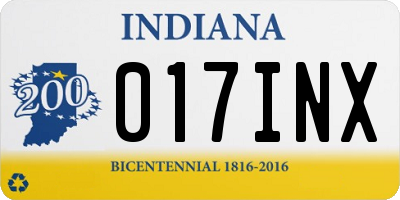 IN license plate 017INX