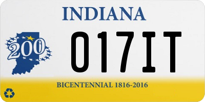 IN license plate 017IT