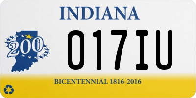 IN license plate 017IU