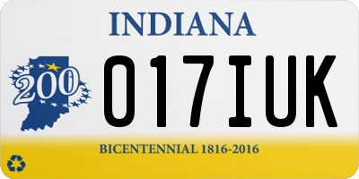 IN license plate 017IUK