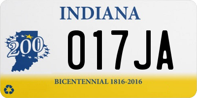 IN license plate 017JA
