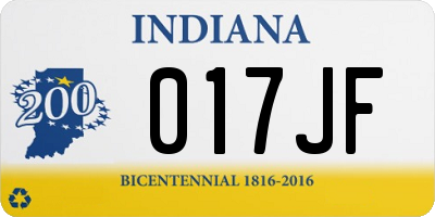 IN license plate 017JF