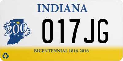 IN license plate 017JG