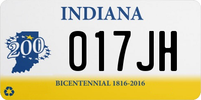 IN license plate 017JH