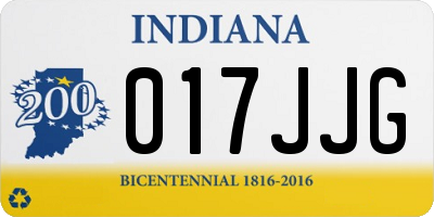 IN license plate 017JJG