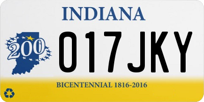 IN license plate 017JKY