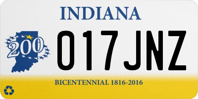 IN license plate 017JNZ