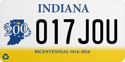 IN license plate 017JOU