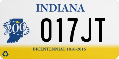 IN license plate 017JT