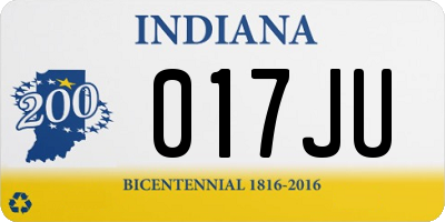 IN license plate 017JU