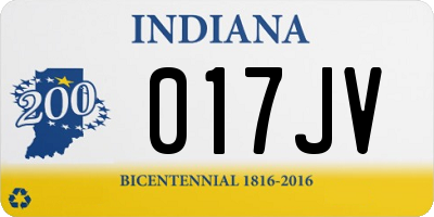 IN license plate 017JV