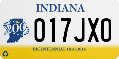 IN license plate 017JXO