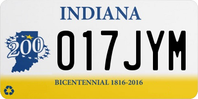 IN license plate 017JYM