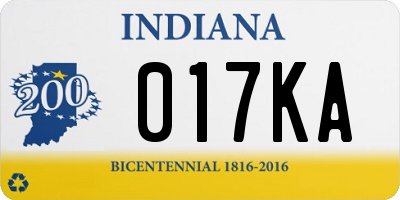 IN license plate 017KA