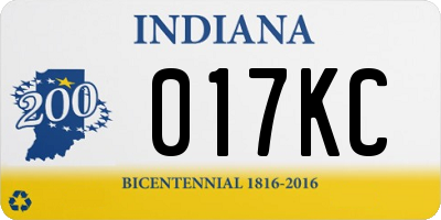 IN license plate 017KC