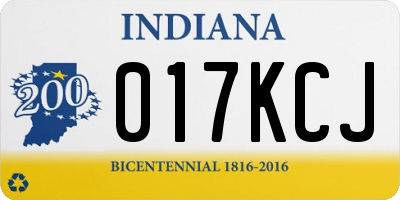 IN license plate 017KCJ