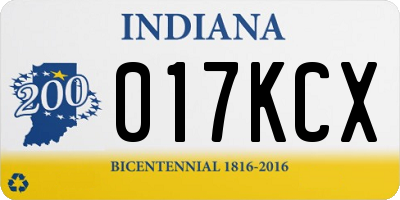 IN license plate 017KCX