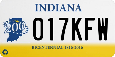 IN license plate 017KFW