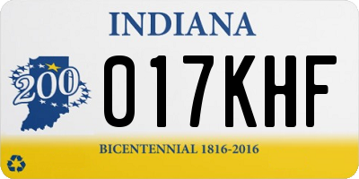 IN license plate 017KHF