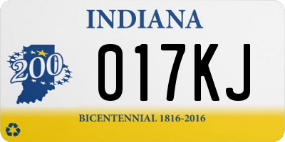 IN license plate 017KJ