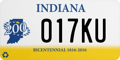 IN license plate 017KU