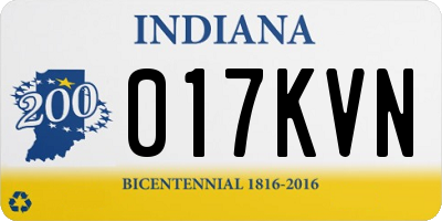 IN license plate 017KVN