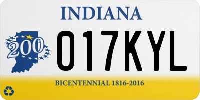 IN license plate 017KYL